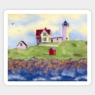 Nubble Lighthouse Cape Neddick York Maine Sticker